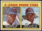 1967 Topps #569   -  Rod Carew / Hank Allen A.L. Rookies Front Thumbnail
