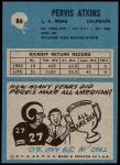 1964 Philadelphia #86  Pervis Atkins   Back Thumbnail