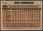 1983 Topps #113  Ron Roenicke  Back Thumbnail