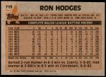 1983 Topps #713  Ron Hodges  Back Thumbnail