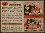 1957 Topps #57  Al Carmichael  Back Thumbnail
