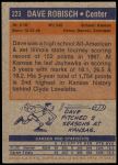 1972 Topps #223  Dave Robisch   Back Thumbnail