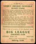 1933 Goudey #4  Heinie Schuble  Back Thumbnail
