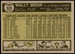 1961 Topps #325  Wally Moon  Back Thumbnail