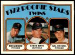1972 Topps #28   -  Steve Brye / Bob Gebhard / Hal Haydel Twins Rookies Front Thumbnail