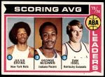 1974 Topps #207   -  Julius Erving / Dan Issel / George McGinnis ABA Scoring Average Leaders Front Thumbnail