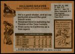 1975 Topps #62  Hilliard Graves   Back Thumbnail