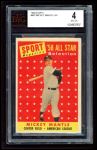 1958 Topps #487   -  Mickey Mantle All-Star Front Thumbnail