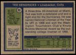 1972 Topps #93  Ted Hendricks  Back Thumbnail