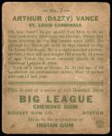 1933 Goudey #2  Dazzy Vance  Back Thumbnail