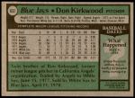 1979 Topps #632  Don Kirkwood  Back Thumbnail