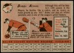 1958 Topps #99  Bobby Adams  Back Thumbnail