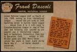 1955 Bowman #291  Frank Dascoli  Back Thumbnail