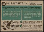 1958 Topps #41  Lou Fontinato  Back Thumbnail