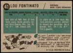 1958 Topps #41  Lou Fontinato  Back Thumbnail