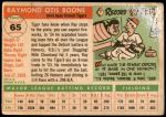 1955 Topps #65  Ray Boone  Back Thumbnail