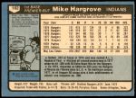 1980 O-Pee-Chee #162  Mike Hargrove  Back Thumbnail