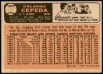 1966 O-Pee-Chee #132  Orlando Cepeda  Back Thumbnail