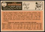 1966 O-Pee-Chee #13  Lou Johnson  Back Thumbnail