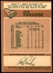 1978 O-Pee-Chee #375  Bob Paradise  Back Thumbnail