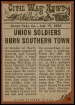 1962 Topps Civil War News #70   The Sniper Back Thumbnail