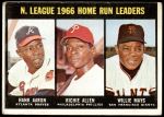 1967 Topps #244   -  Hank Aaron / Willie Mays / Rich Allen NL HR Leaders Front Thumbnail