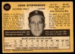 1971 O-Pee-Chee #421  John Stephenson  Back Thumbnail