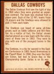 1967 Philadelphia #60   Dallas Cowboys Logo Back Thumbnail
