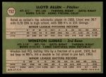 1971 Topps #152   -  Lloyd Allen / Winston Llenas Angels Rookies Back Thumbnail