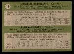1971 Topps #13   -  Charlie Brinkman / Dick Moloney White Sox Rookies Back Thumbnail