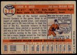 1957 Topps #176 COR Gene Baker  Back Thumbnail