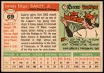 1955 Topps #69  Ed Bailey  Back Thumbnail