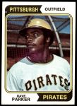 1974 Topps #252  Dave Parker  Front Thumbnail