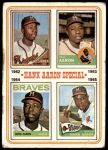 1974 Topps #4   -  Hank Aaron Special 1962-65 Front Thumbnail