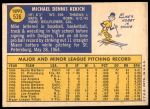 1970 Topps #536  Mike Kekich  Back Thumbnail