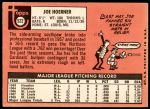 1969 Topps #522  Joe Hoerner  Back Thumbnail