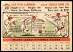 1956 Topps #29  Jack Harshman  Back Thumbnail