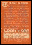 1952 Topps Look 'N See #25  George Eastman  Back Thumbnail
