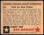 1951 Bowman Red Menace #35   Visit by Red Police Back Thumbnail