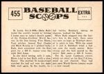1961 Nu-Card Scoops #455   -   Babe Ruth Hits 3 Homers In A Series Game Back Thumbnail