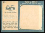 1961 Topps #73  Jim Ray Smith  Back Thumbnail