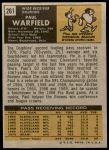 1971 Topps #261  Paul Warfield  Back Thumbnail