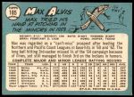1965 Topps #185  Max Alvis  Back Thumbnail