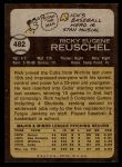 1973 Topps #482  Rick Reuschel  Back Thumbnail