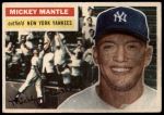 1956 Topps #135 GRY Mickey Mantle  Front Thumbnail