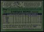 1982 Topps #106  Enrique Romo  Back Thumbnail