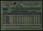 1982 Topps #125  Danny Ainge  Back Thumbnail