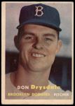 1957 Topps #18  Don Drysdale  Front Thumbnail