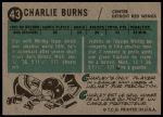 1958 Topps #43  Charlie Burns  Back Thumbnail