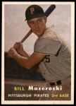 1957 Topps #24  Bill Mazeroski  Front Thumbnail